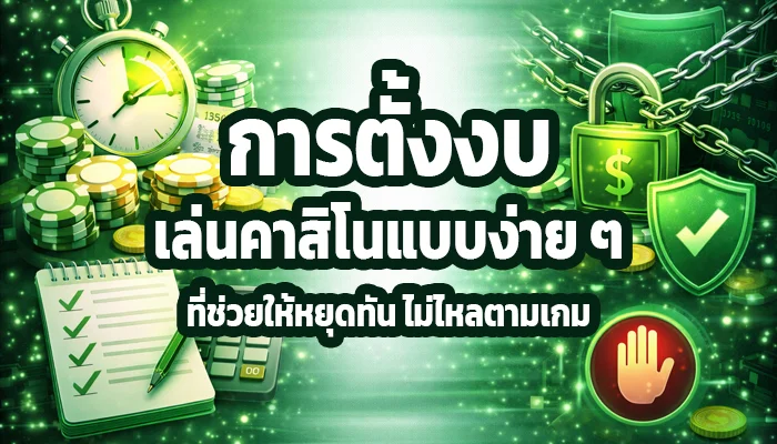 การตั้งงบเล่นคาสิโนแบบง่าย ๆ ที่ช่วยให้หยุดทัน ไม่ไหลตามเกม